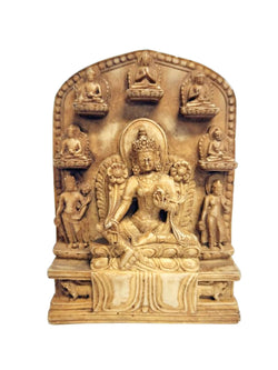 Tara Resin Statue with Pancha Buddhas: Dark / 4