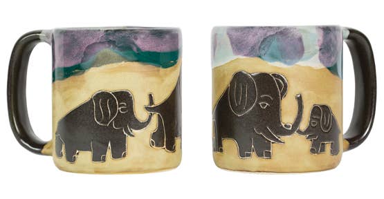 Mara Stoneware Elephants Mug
