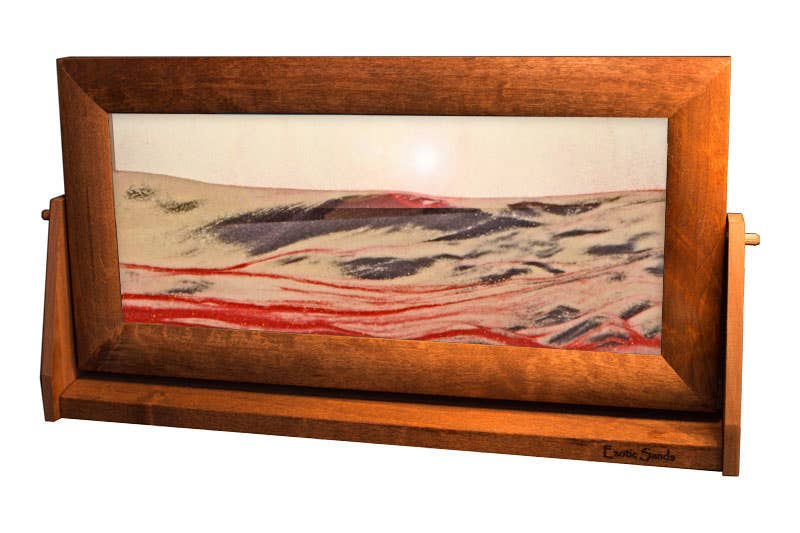 Alder Wood (Traditional) Moving Sand Art Pictures: Volcanic Clear / Medium