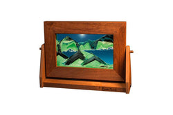 Alder Wood (Traditional) Moving Sand Art Pictures: Arctic Clear / Large