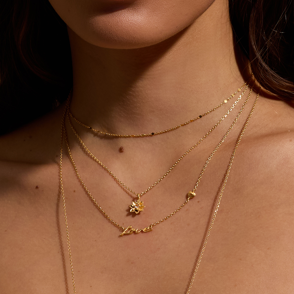 Summer - 16” Soul Renew Gold Lotus Necklace