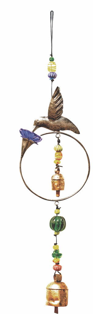 Hummingbird's Nectar with beads & bell