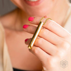 BREATHE. and Cycle Breaker - Mindfulness Breathing Necklaces: Golden BREATHE.