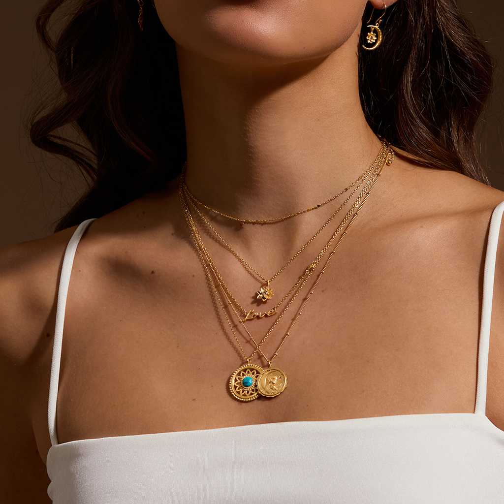 Summer - 18” Nurture Intuition Turquoise Mandala Necklace 18