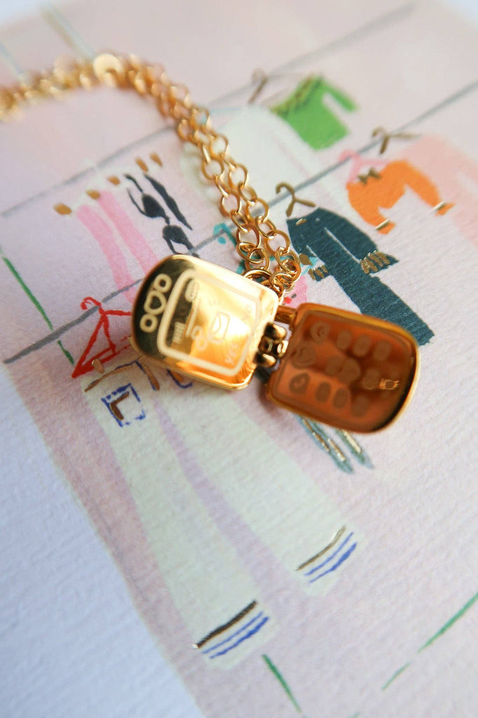 Call Me Maybe Flip Phone Necklace