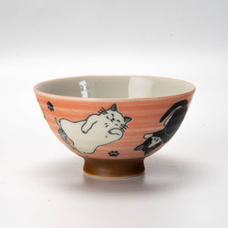 4 Piece Rice Bowl Gift Set Playful Neko Cats JP (1/12)