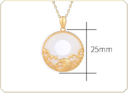 Golden Fish on Jade Necklace
