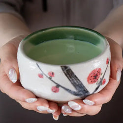 Ume Plum Blossoms Mini Matcha Bowl 8oz 3.75