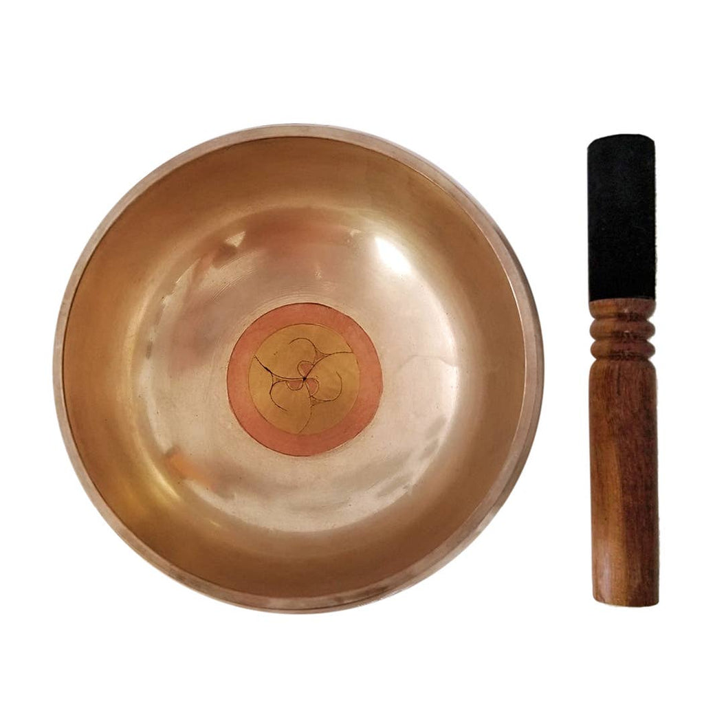 Tibetan Om Mane Padme Singing Bowl: L (5.5