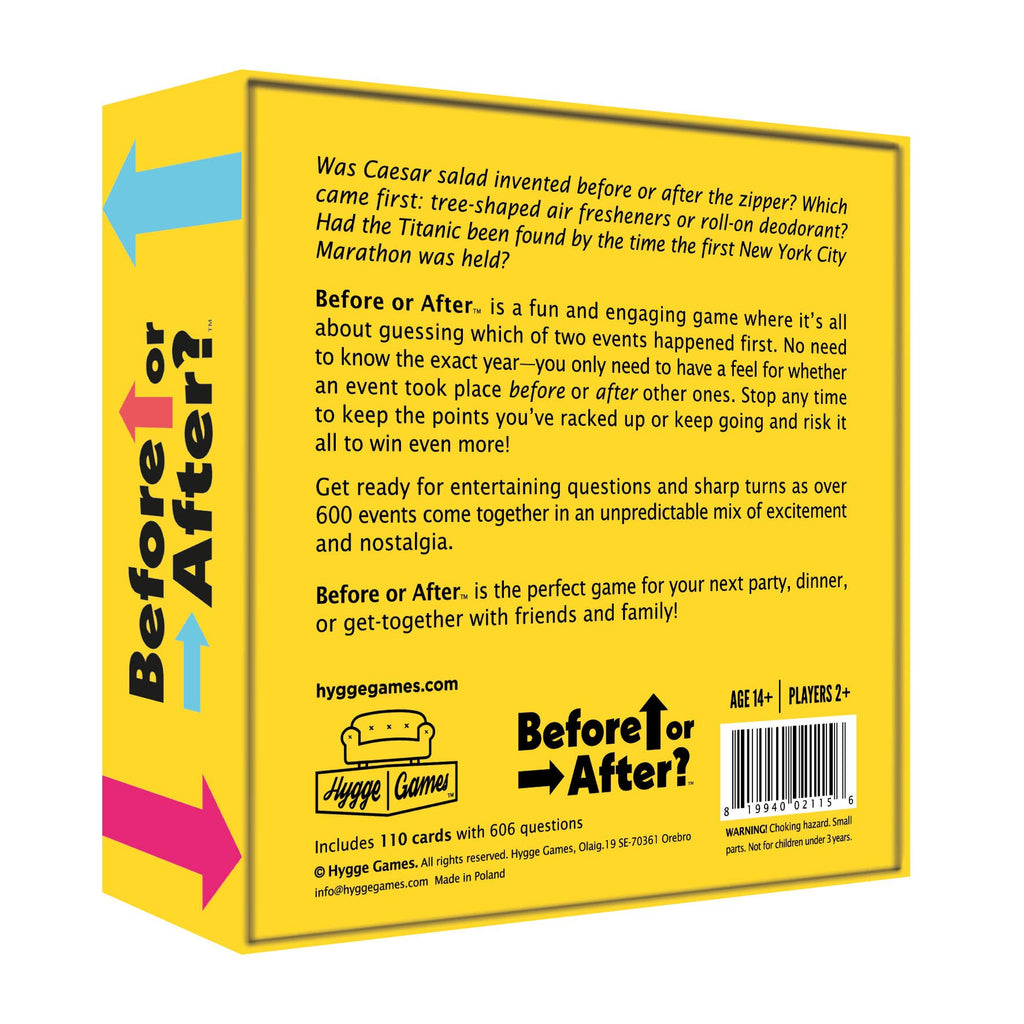 Card Game - Before or After?