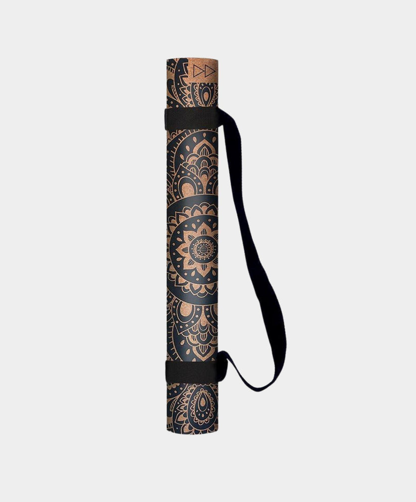 YDL Cork Yoga Mat - Best For Eco-Conscious Yogis: Mandala Black / 1.5mm
