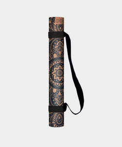 YDL Cork Yoga Mat - Best For Eco-Conscious Yogis: Mandala Black / 1.5mm
