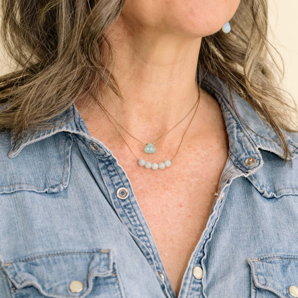 Amazonite Intention Necklace for Courage