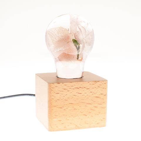 Cube Wood Light Base
