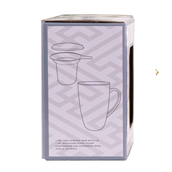 Bamboo Design 15oz Tea Mugs with Lid and Infuser