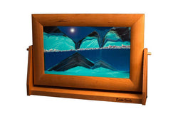 Cherry Wood (Traditional) Moving Sand Art Pictures: Summer Turquoise / XLarge
