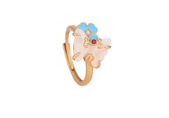 Butterfly Kiss Jade Open Ring