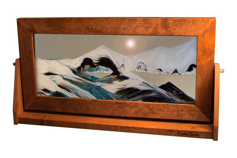 Alder Wood (Traditional) Moving Sand Art Pictures: Volcanic Clear / Small