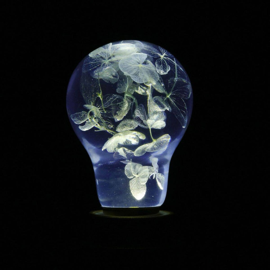 Blue Hydrangea Lamp - Bulb and Base