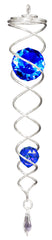 Crystal Twister Wind Spinner - Silver / Blue