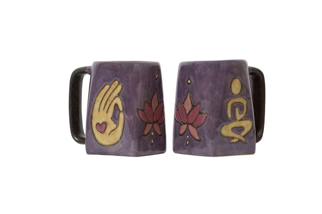 Mara Stoneware Yoga Lotus Square Mug