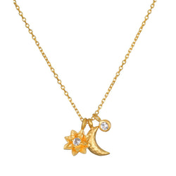 18” Spirit in Transformation Lotus Moon Necklace