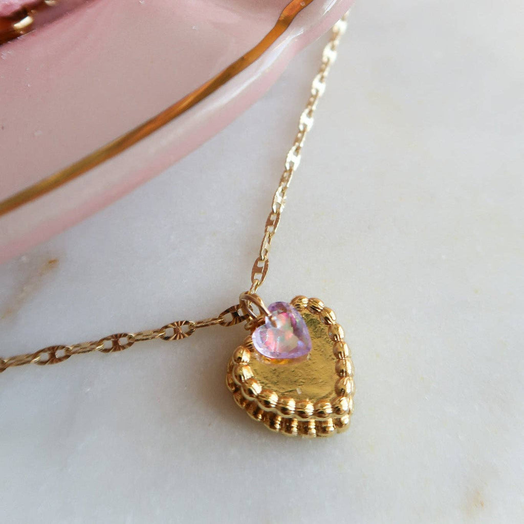 The Crumbs We Left Behind Heart Cake Necklace