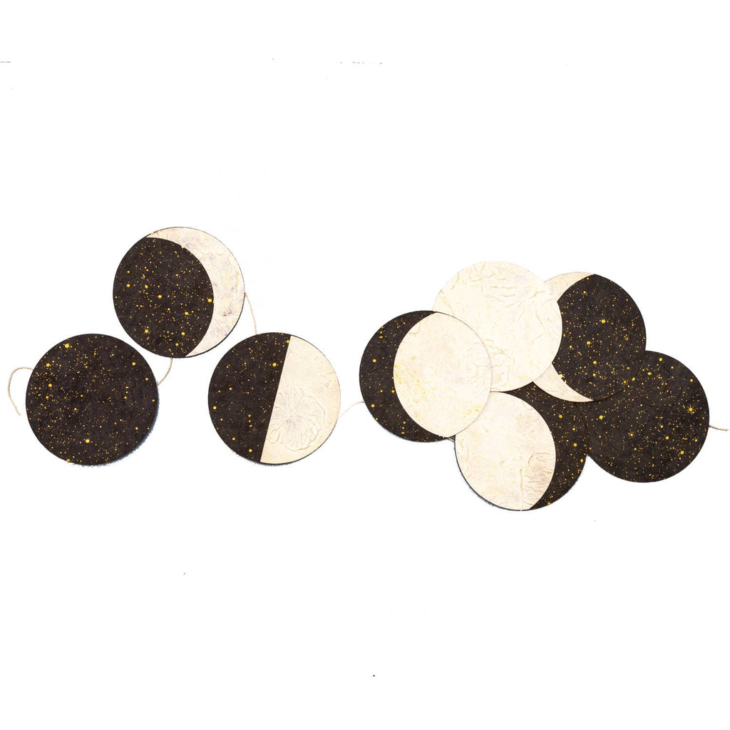 Stardust Moon Phase Eco-Paper Garland