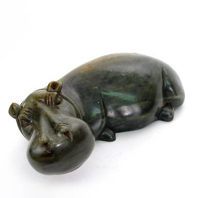 Stone Hippo: 4 inch
