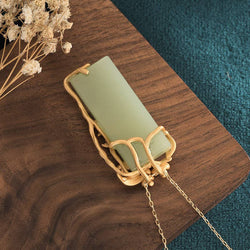 Gold Singing Bird Jade Necklace