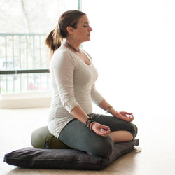 Zafu Meditation Cushion: Misty Palms