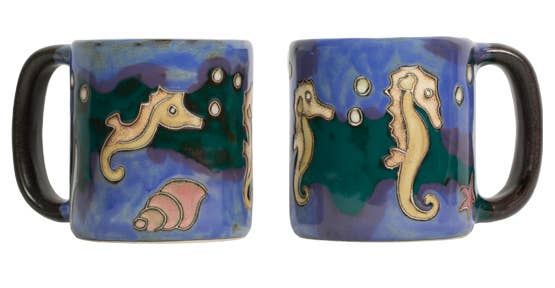 Mara Stoneware Seahorses Mug