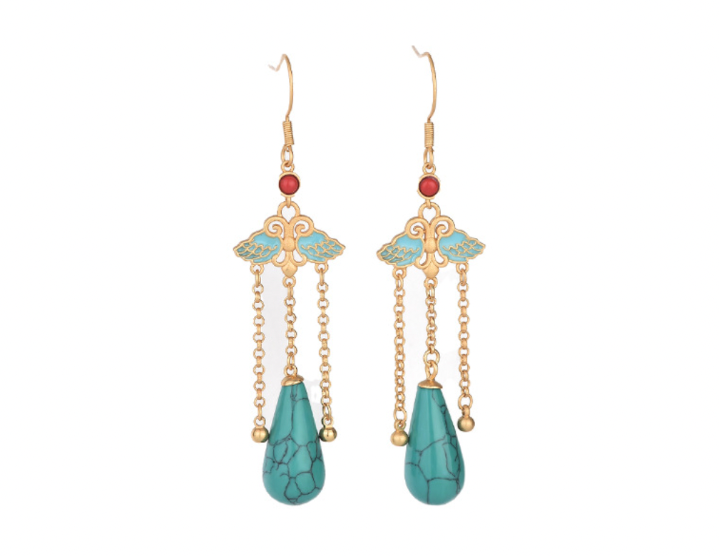 Enamel Wings Earrings