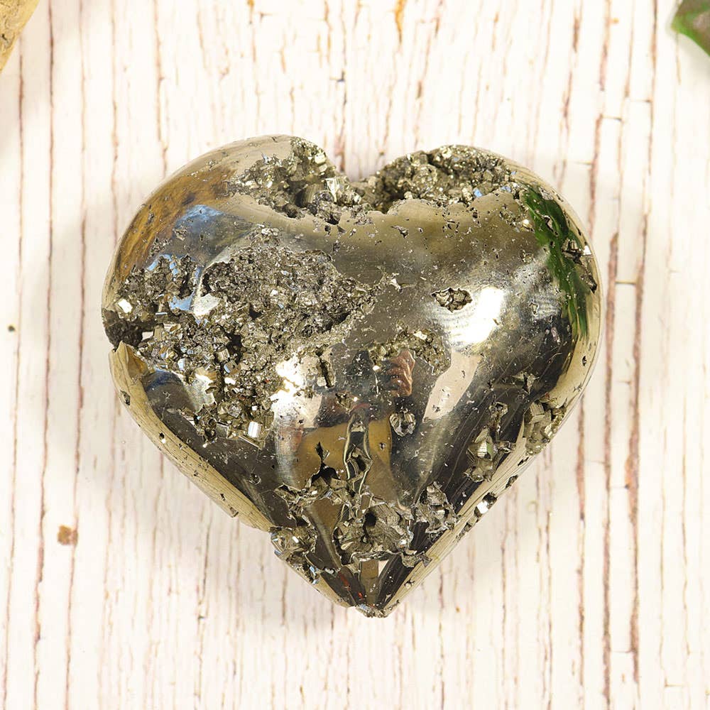 Natural Pyrite Heart (Medium)