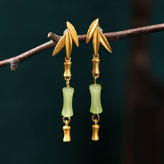 Golden Bamboo Earrings