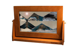 Cherry Wood (Traditional) Moving Sand Art Pictures: Summer Turquoise / Small
