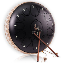13-Note Steel Tongue Rain Drum Meditation Instrument: Blue - 12