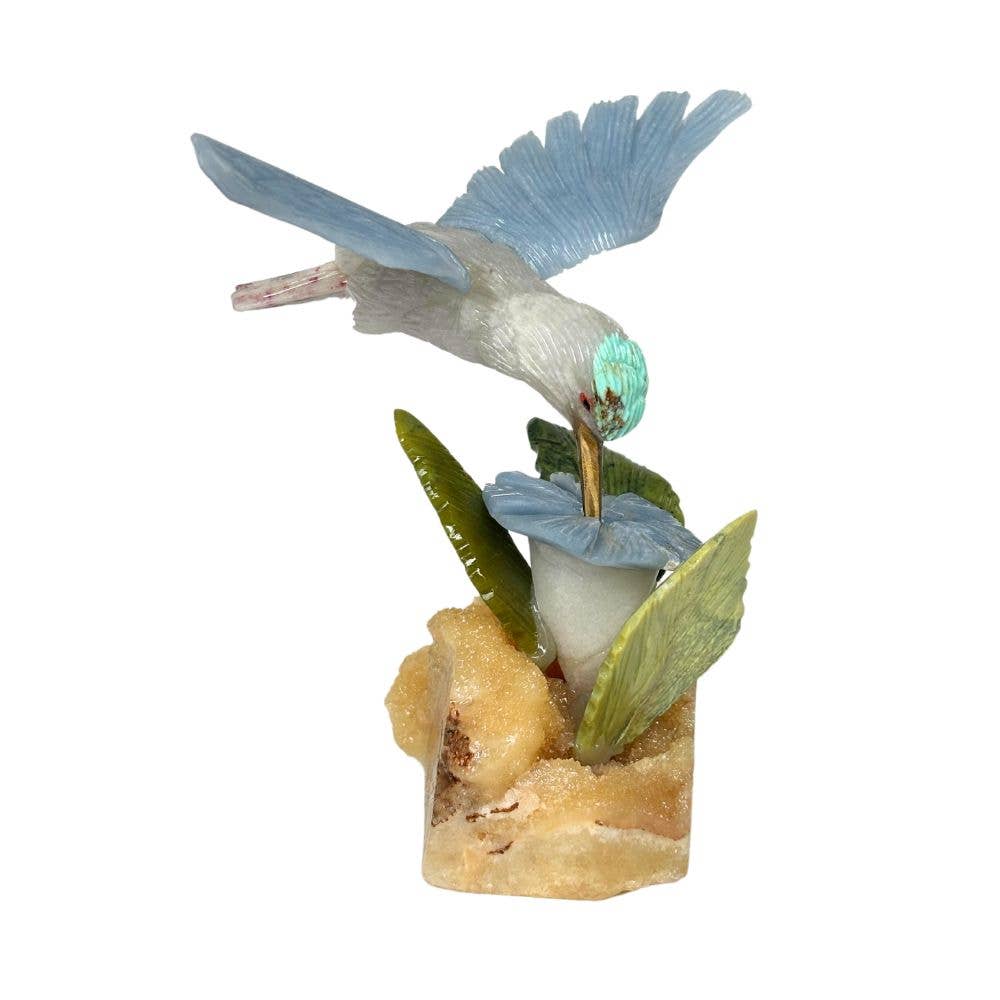 Humming Bird on Flower Stand