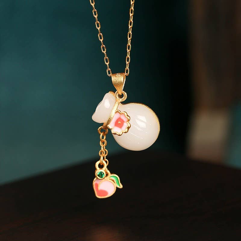 A Jade Bag of Love Necklace