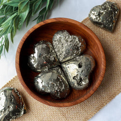 Natural Pyrite Heart (Medium)