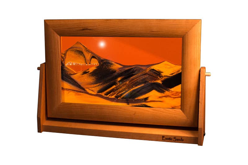 Cherry Wood (Traditional) Moving Sand Art Pictures: Summer Turquoise / XLarge