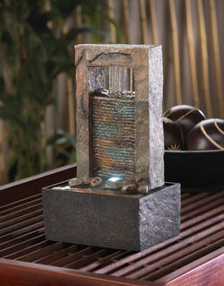 Cascading Water Tabletop Fountain Including Pump