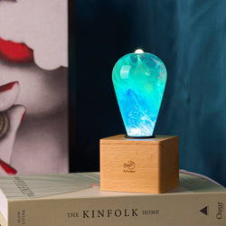 EP LIGHT Handmade Ocean Led Light Bulb Spring Style: Wooden Base Only