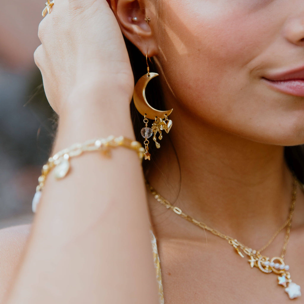 Curious Wanderer Moon Earrings