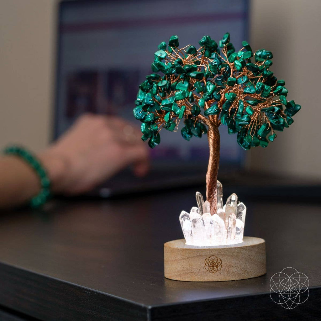 Malachite Anxiety Tree Lamp