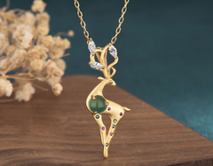 Golden Deer Necklace