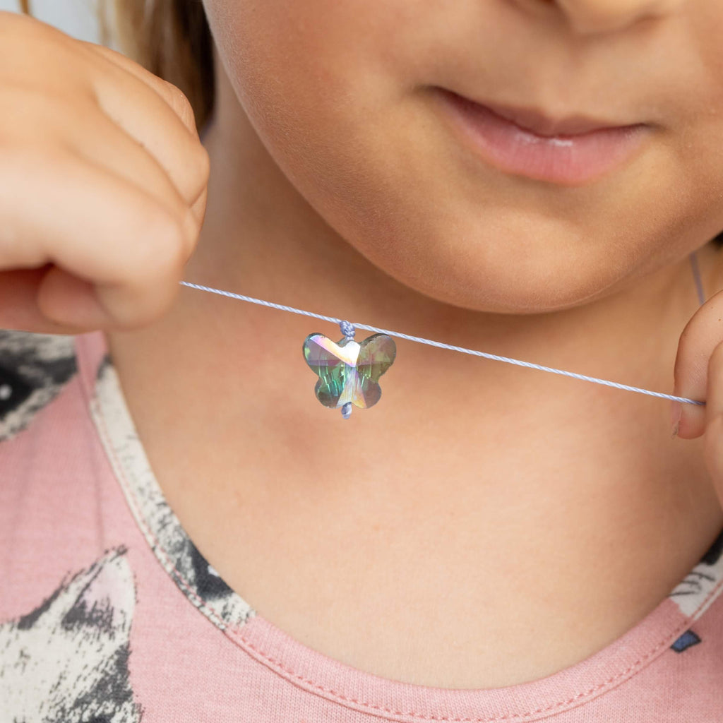 Blue Butterfly Little Wishes KIDS Best Friends Necklace Set