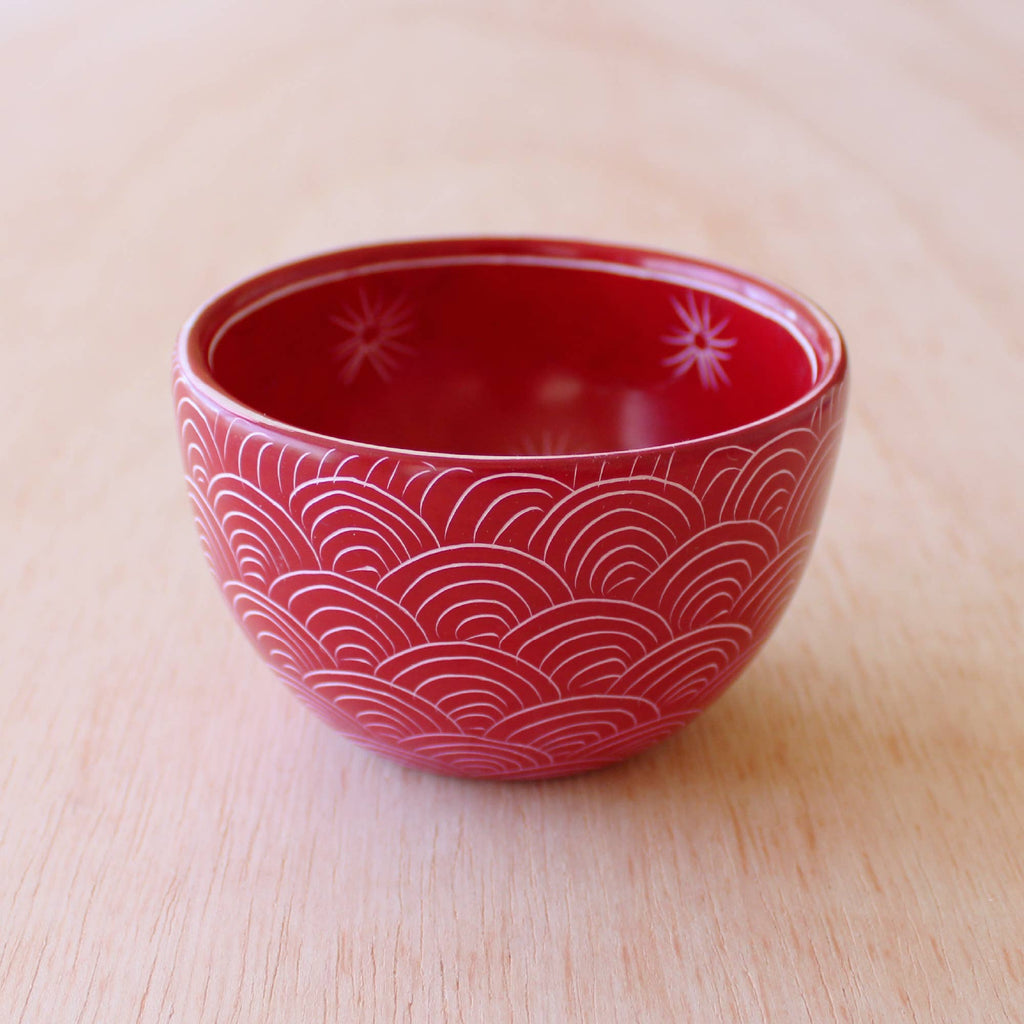 Two Pattern Bowl: Purple