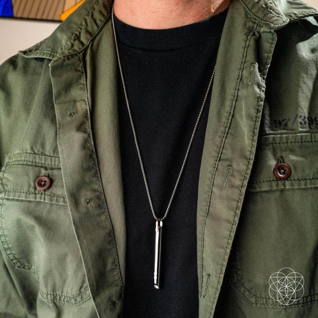 BREATHE. and Cycle Breaker - Mindfulness Breathing Necklaces: Silver CYCLE BREAKER