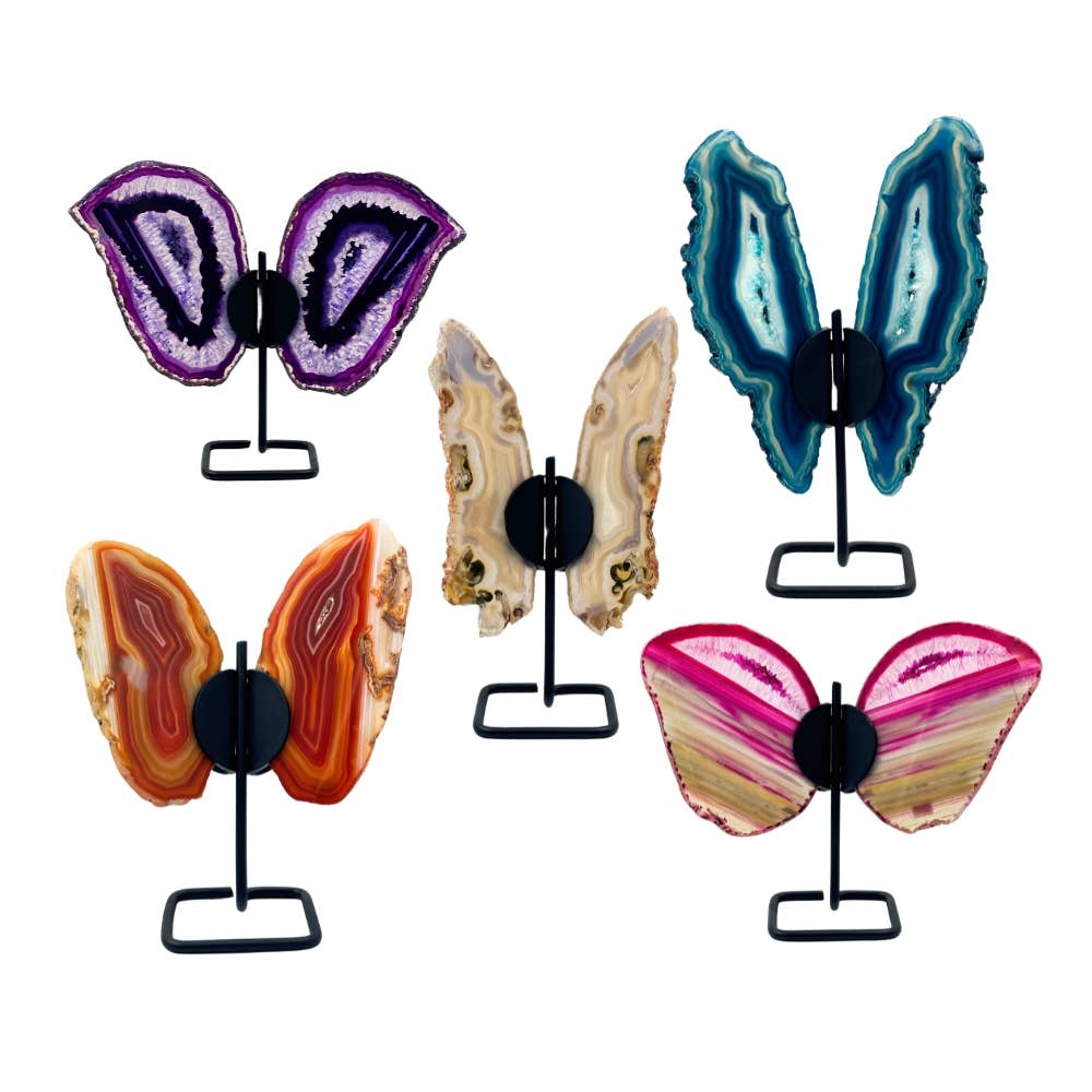 Shaped Crystals - Agate Slice Butterfly